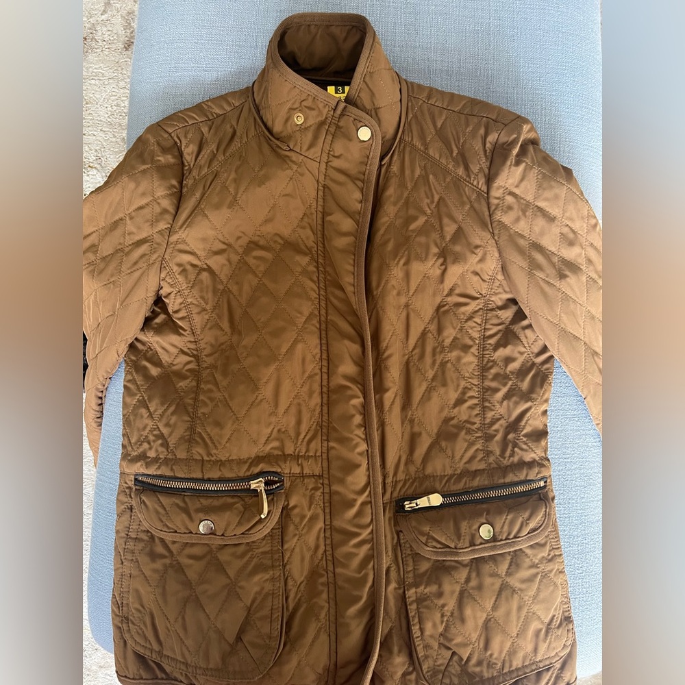Zara Basic Light Brown Outdoor Quilted Jacket - S… - image 2